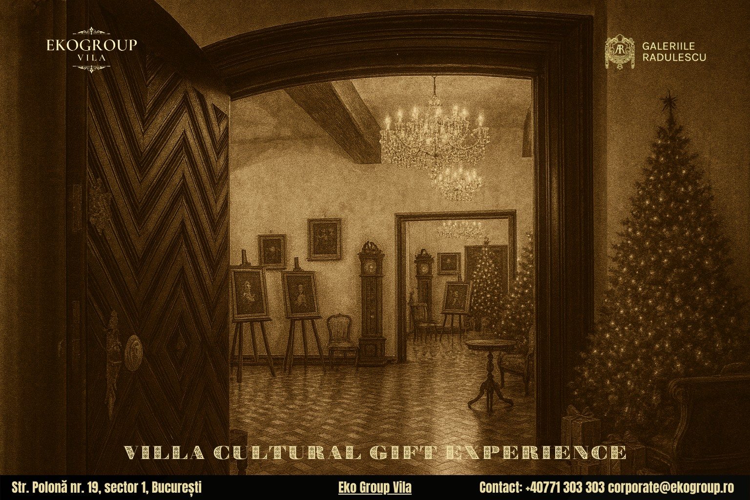 Un cadou de Crăciun cultural și inspirat: acces la expoziția «Crăciunul anilor ’30» de la Eko Group Vila